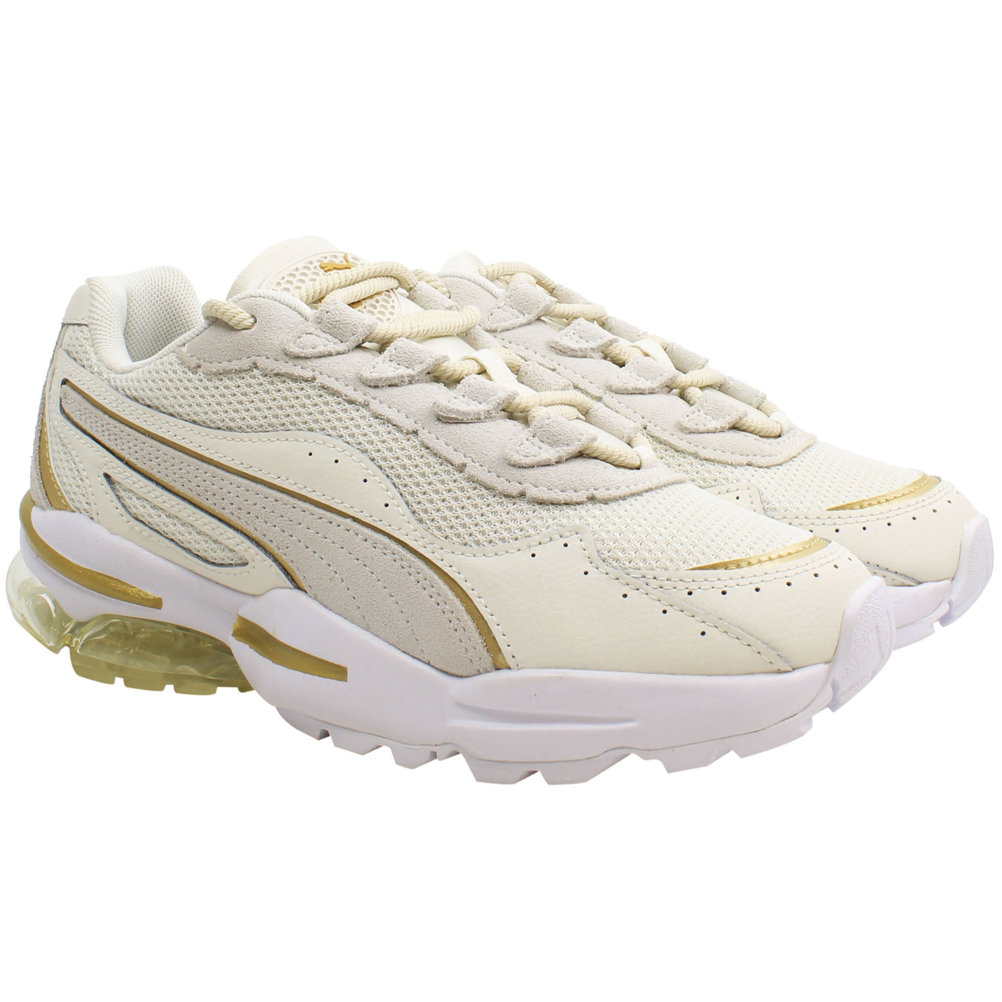 Puma Cell Stellar Soft Womens Gold/White Trainers