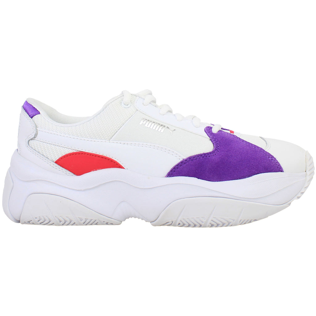 Puma Storm.Y Womens White/Purple Trainers