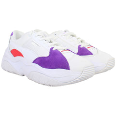 Puma Storm.Y Womens White/Purple Trainers
