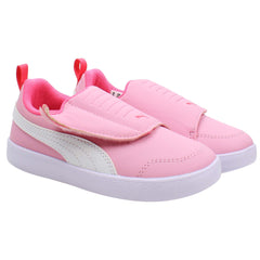 Puma Courtflex v2 Padded V Kids Pink Trainers