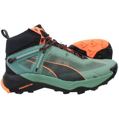 Puma Explore Nitro Mens Green Mid Hiking Shoes