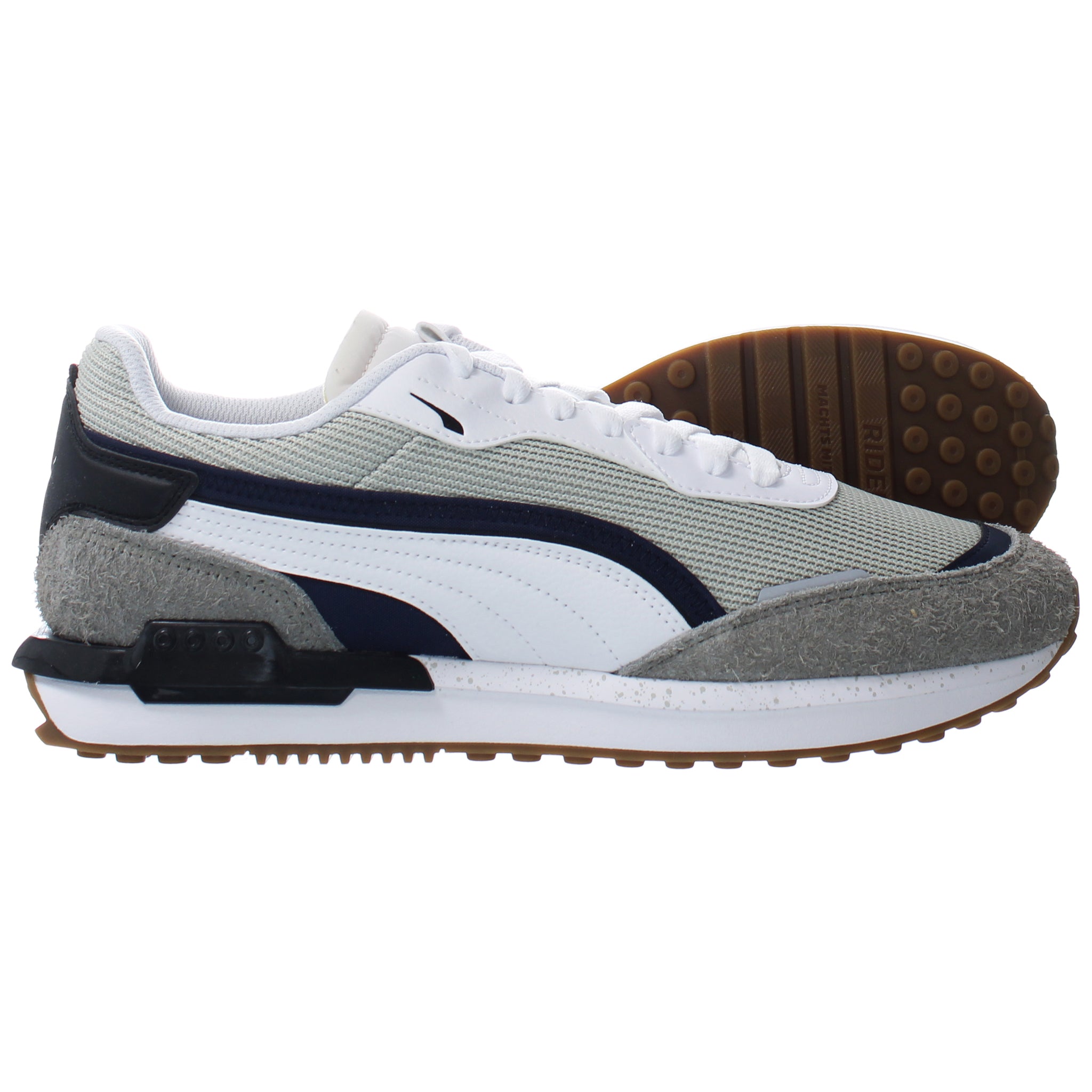 Puma City Rider Map Out Mens Grey Trainers