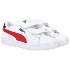 Puma Smash 3.0 L V PS Kids White Trainers