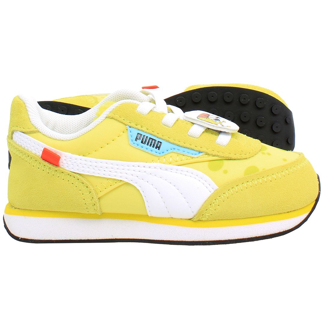 Puma Future Rider Spongebob Kids Yellow Trainers