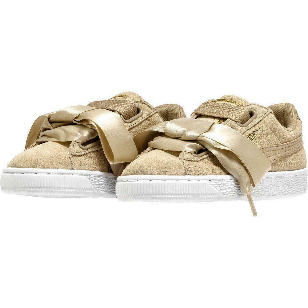 Puma Suede Heart Safari Womens Beige Trainers