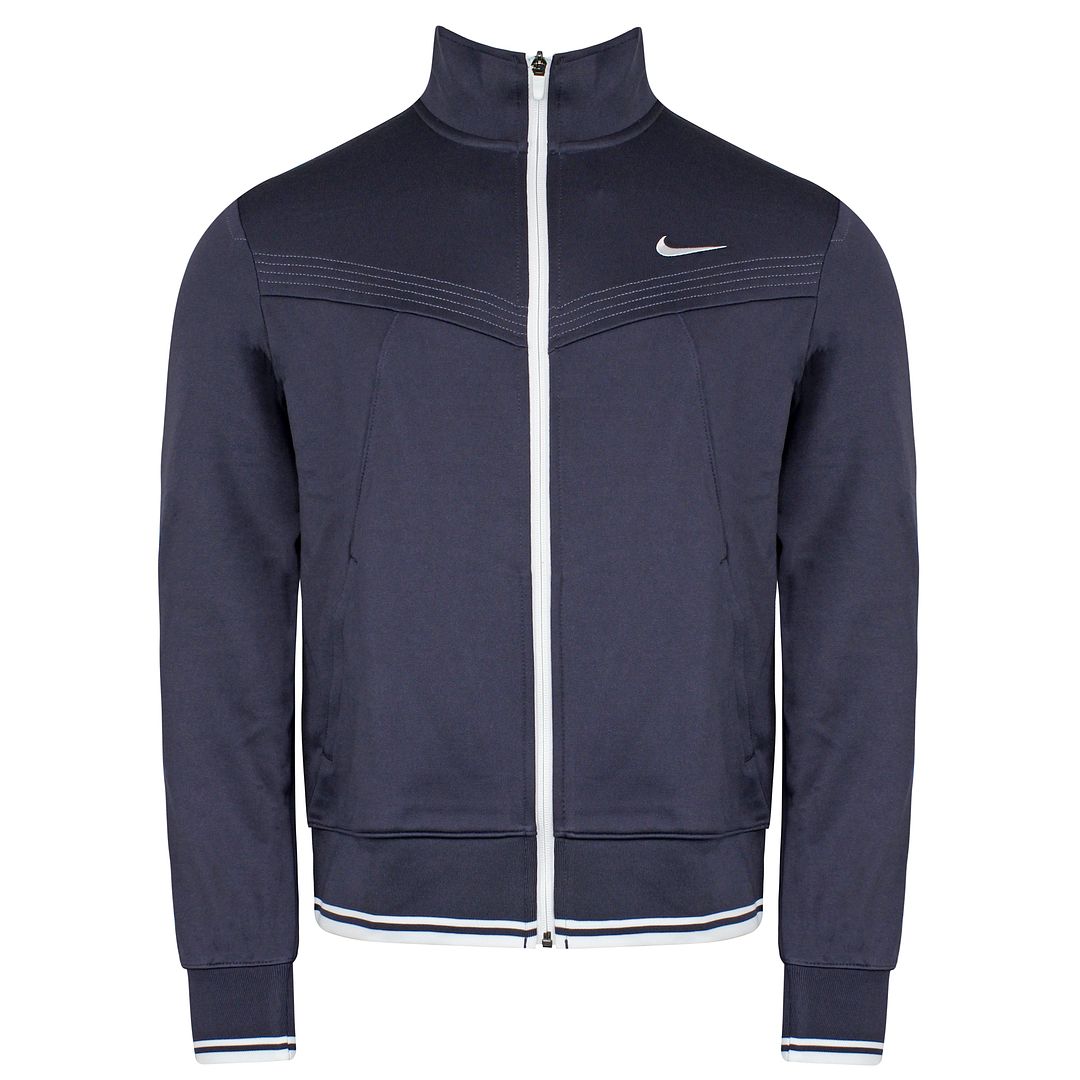 Nike Logo Mens Navy Tennis Track Jacket