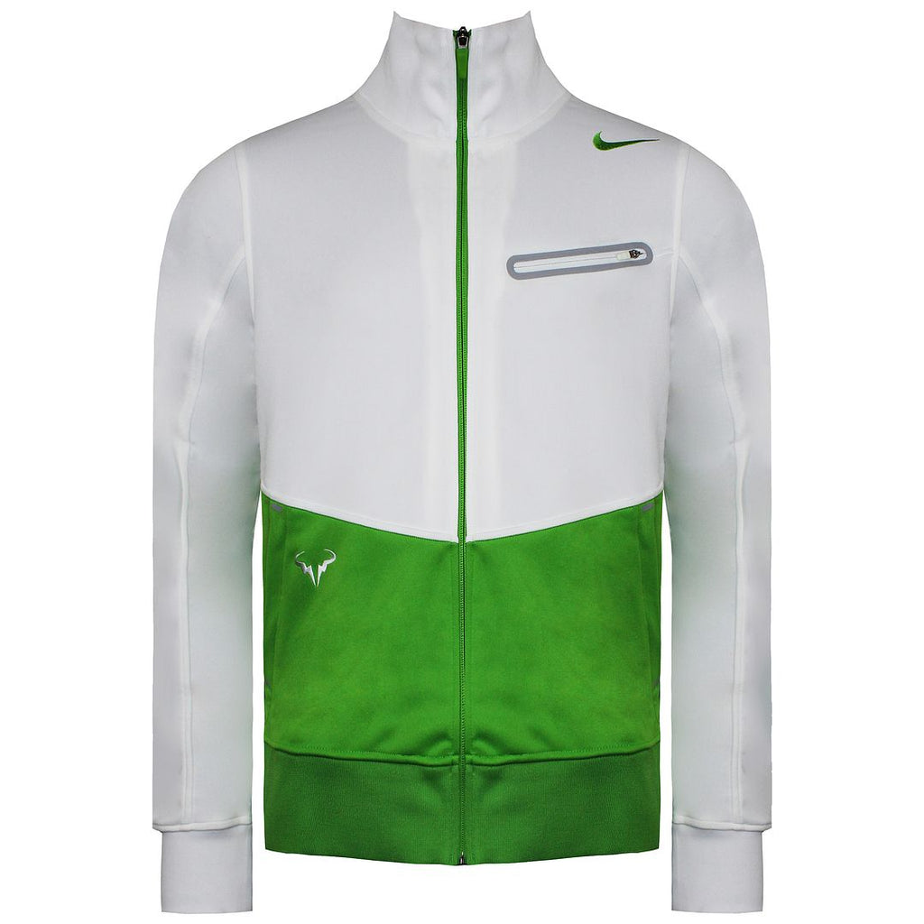 Nike Logo Mens White/Green Track Jacket