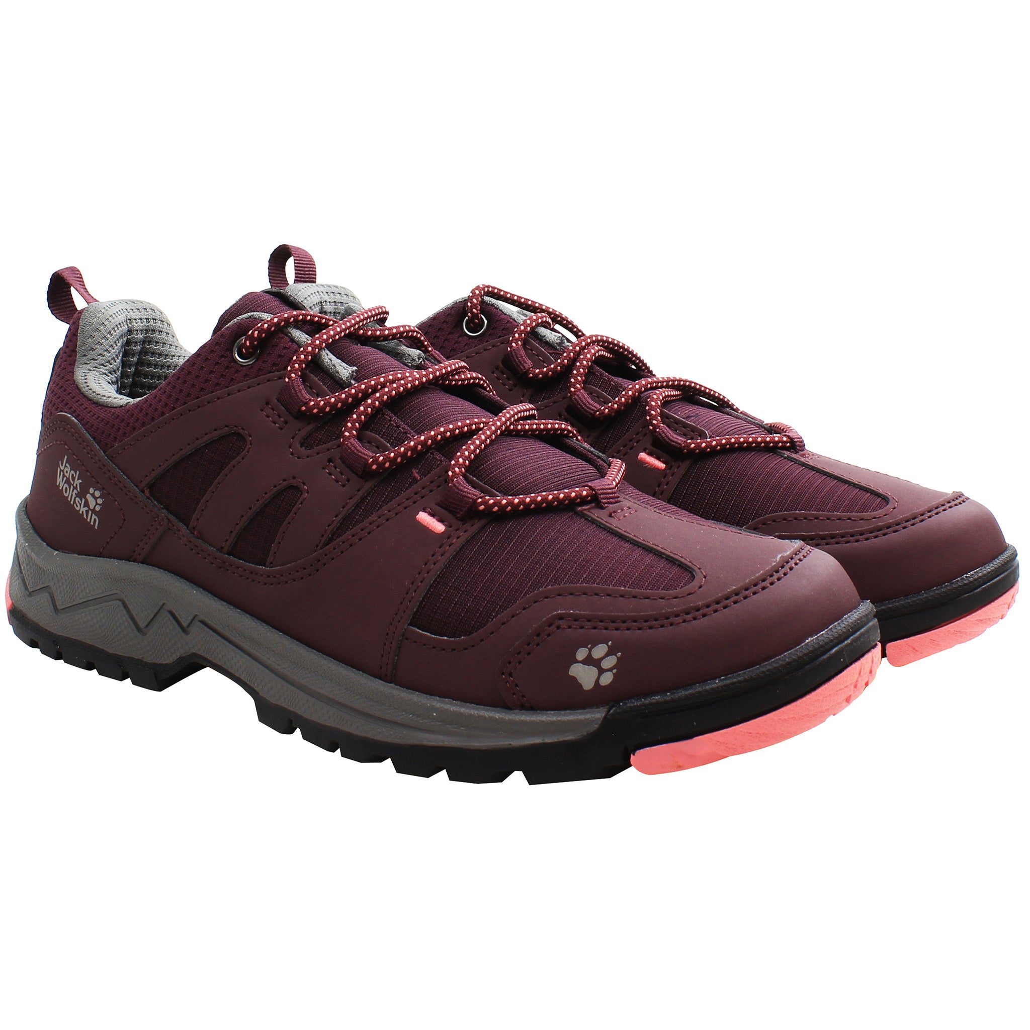 Jack Wolfskin Wolf Hiker Kids Burgundy Mid Shoes