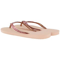 Havaianas Slim Glitter II Womens Pink Flip-Flops