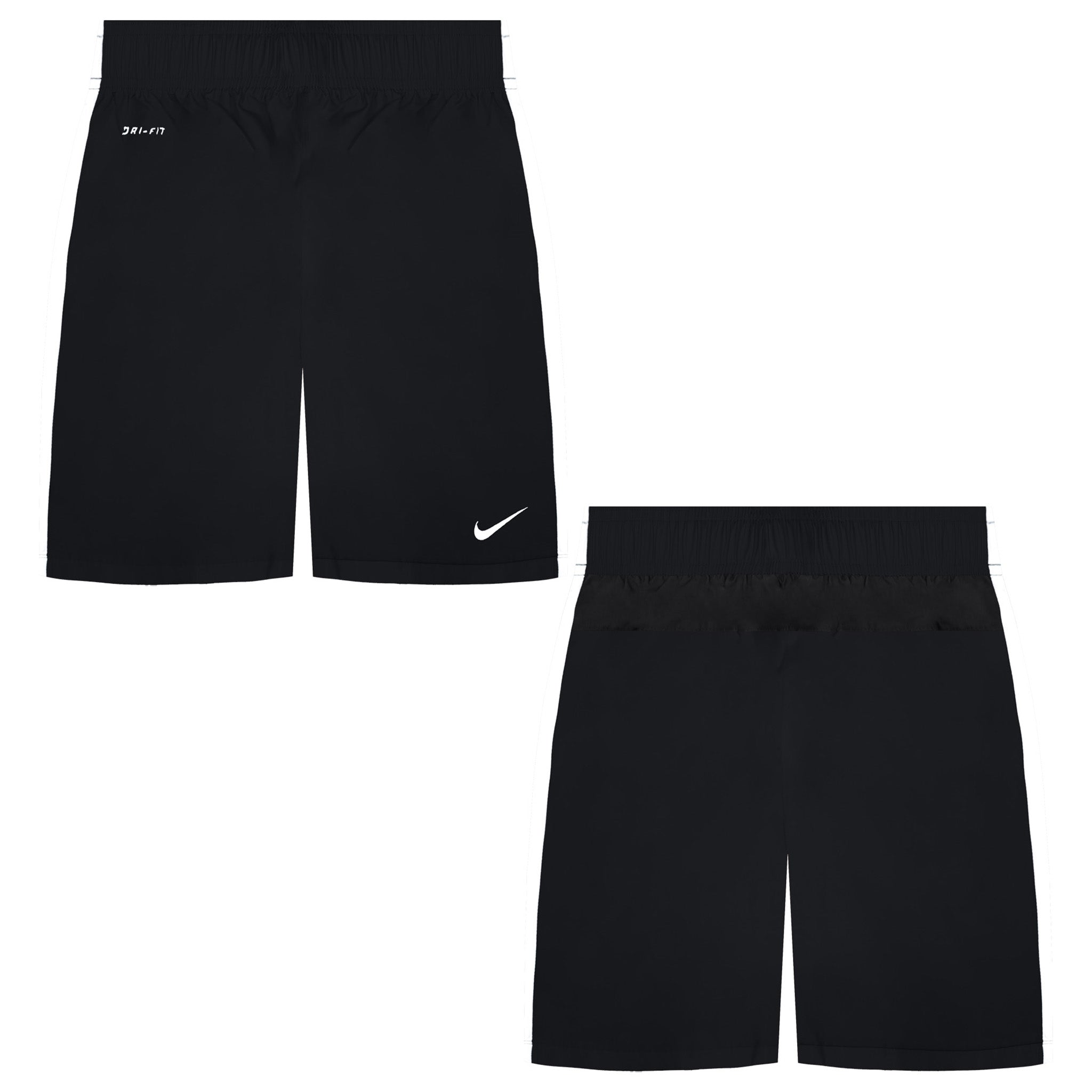 Nike Graphic Logo Stretch Waist Black Kids Shorts