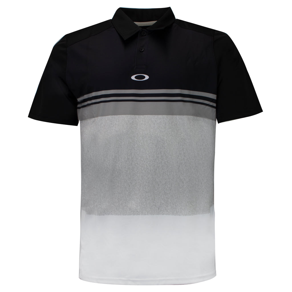 Colourblock Black Grey Golf Polo Shirt