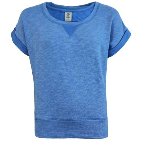 Timberland Earthkeepers Short Sleeve Womens Blue Sweat Top 4955J 422 UA134