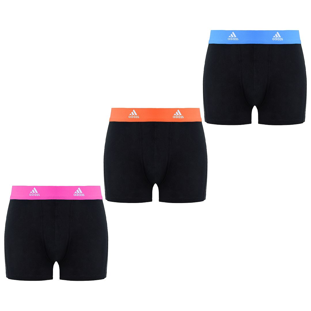 Adidas 3-Pack Active Flex Mens Black Boxer Shorts