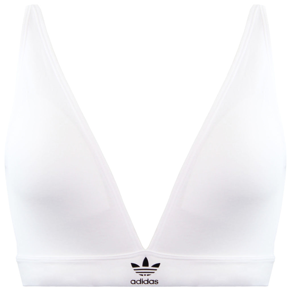 Adidas Unlined Womens White Triangle Bra