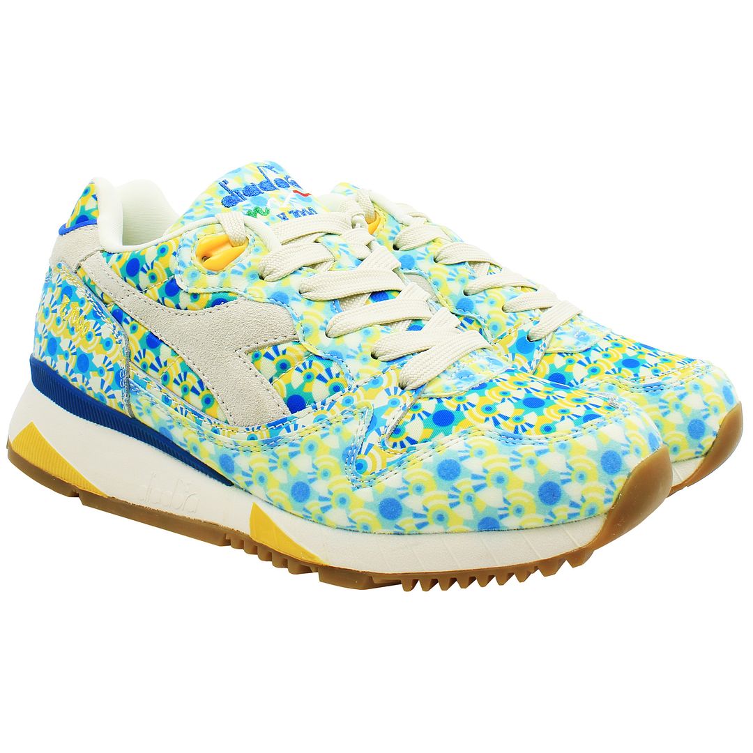 Diadora V7000 Futirism Mens Blue/Yellow Trainers