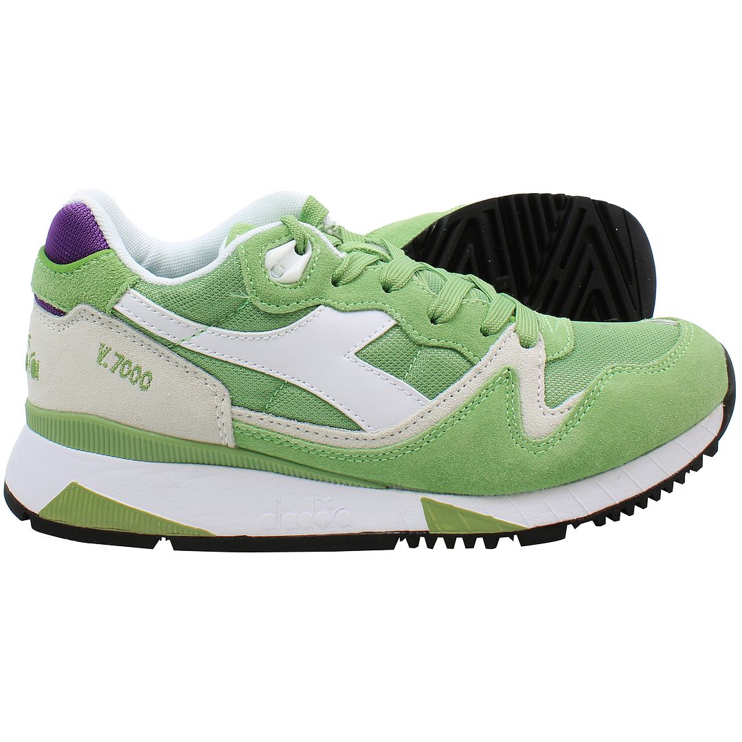 Diadora V7000 Nyl II Mens Green Trainers