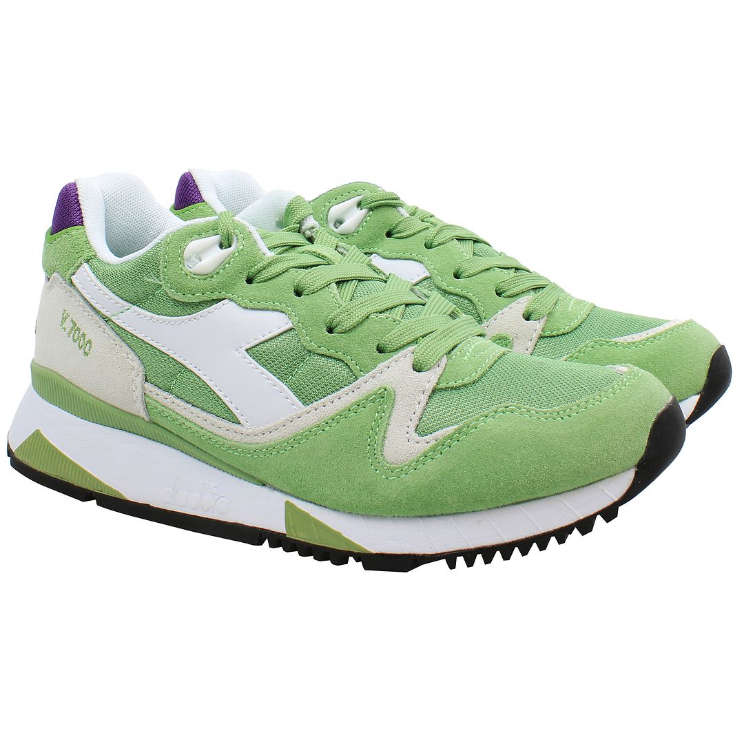 Diadora V7000 Nyl II Mens Green Trainers