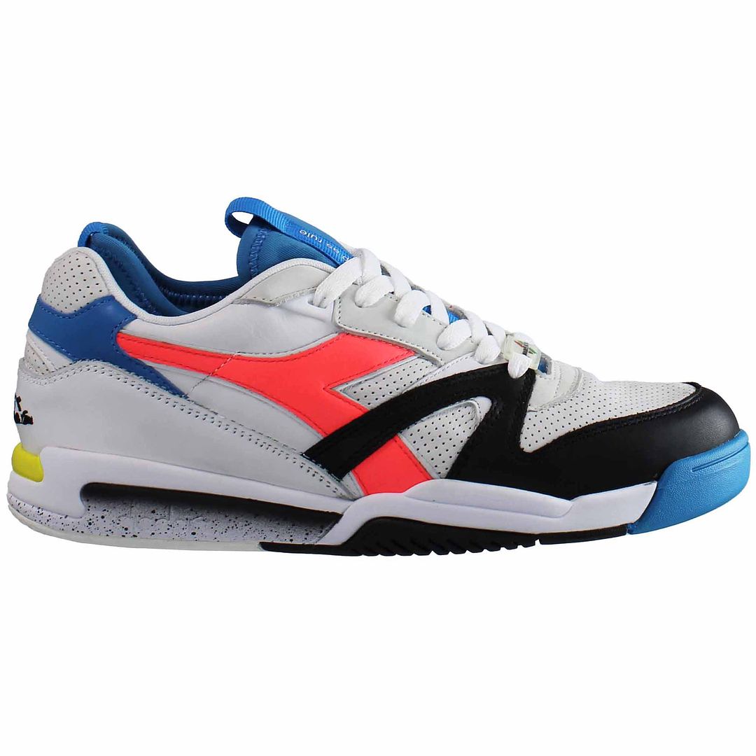 Diadora Duratech Elite Paura Mens White/Blue Trainers