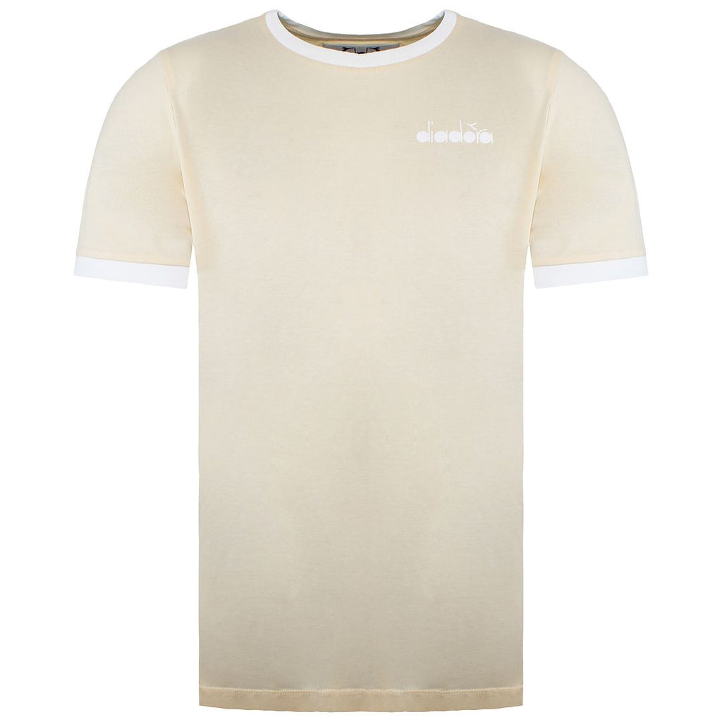 Diadora Logo Mens Beige T-Shirt