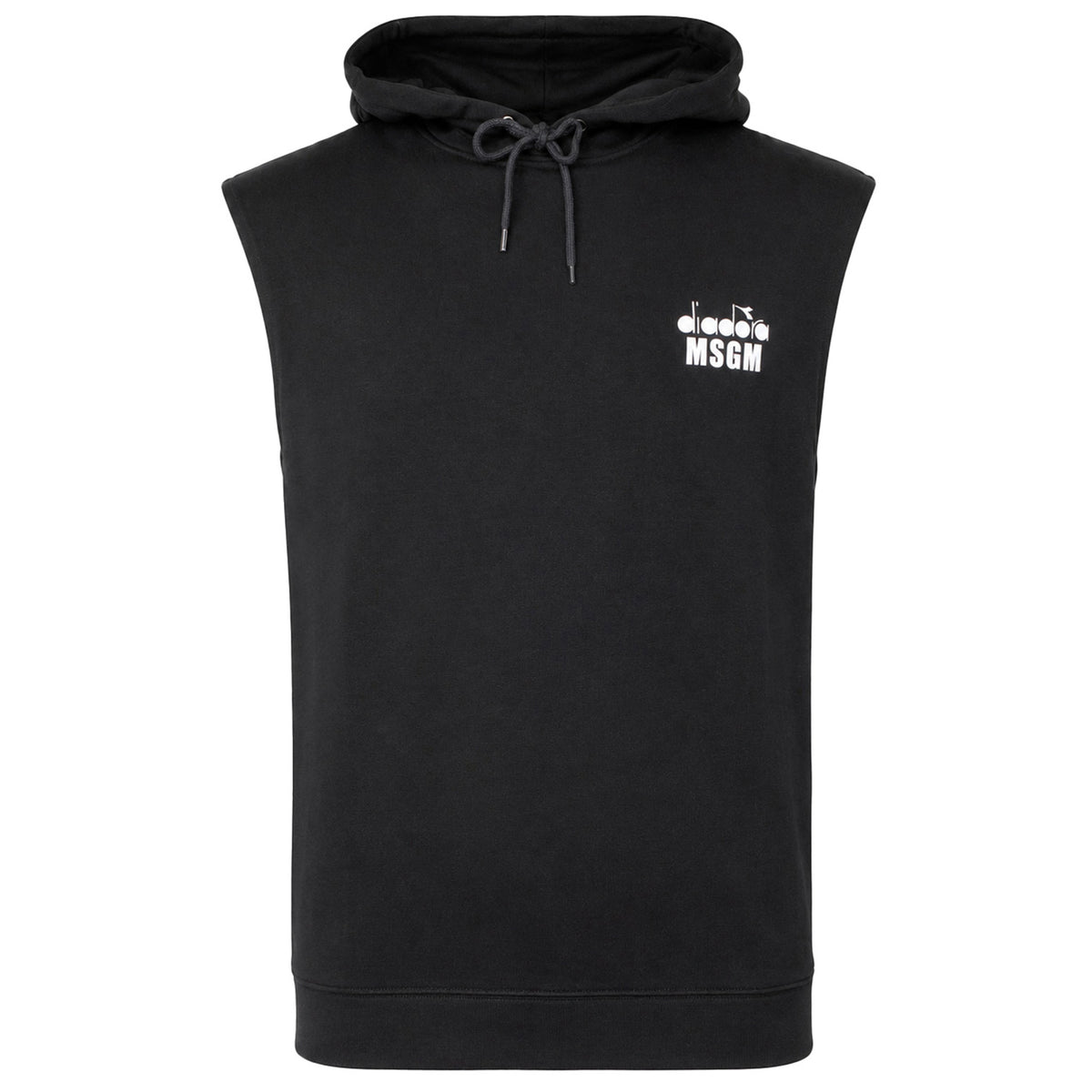 Diadora Logo Mens Black Hooded Tennis Vest