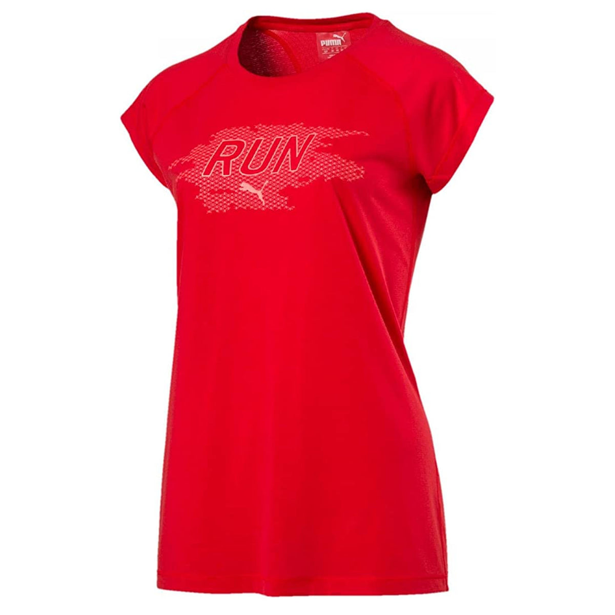 Puma DryCell Short Sleeve Round Neck Red Womens T-Shirt 515590 02