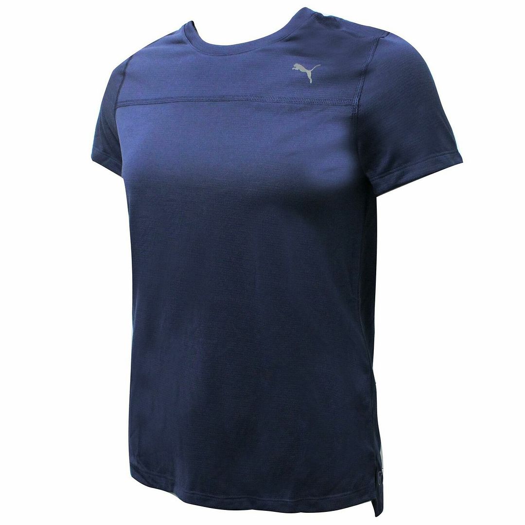 Puma Logo Womens Navy T-Shirt