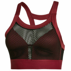 Puma x Selena Gomez Black Burgundy Crop Top Womens Sports Bra 517793 03