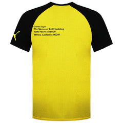 Puma x Gold's Gym Raglan Mens Yellow/Black T-Shirt