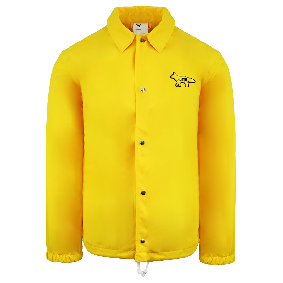 Puma x Maison Kitsune Long Sleeve Collared Yellow Mens Coach Jacket 530430 30