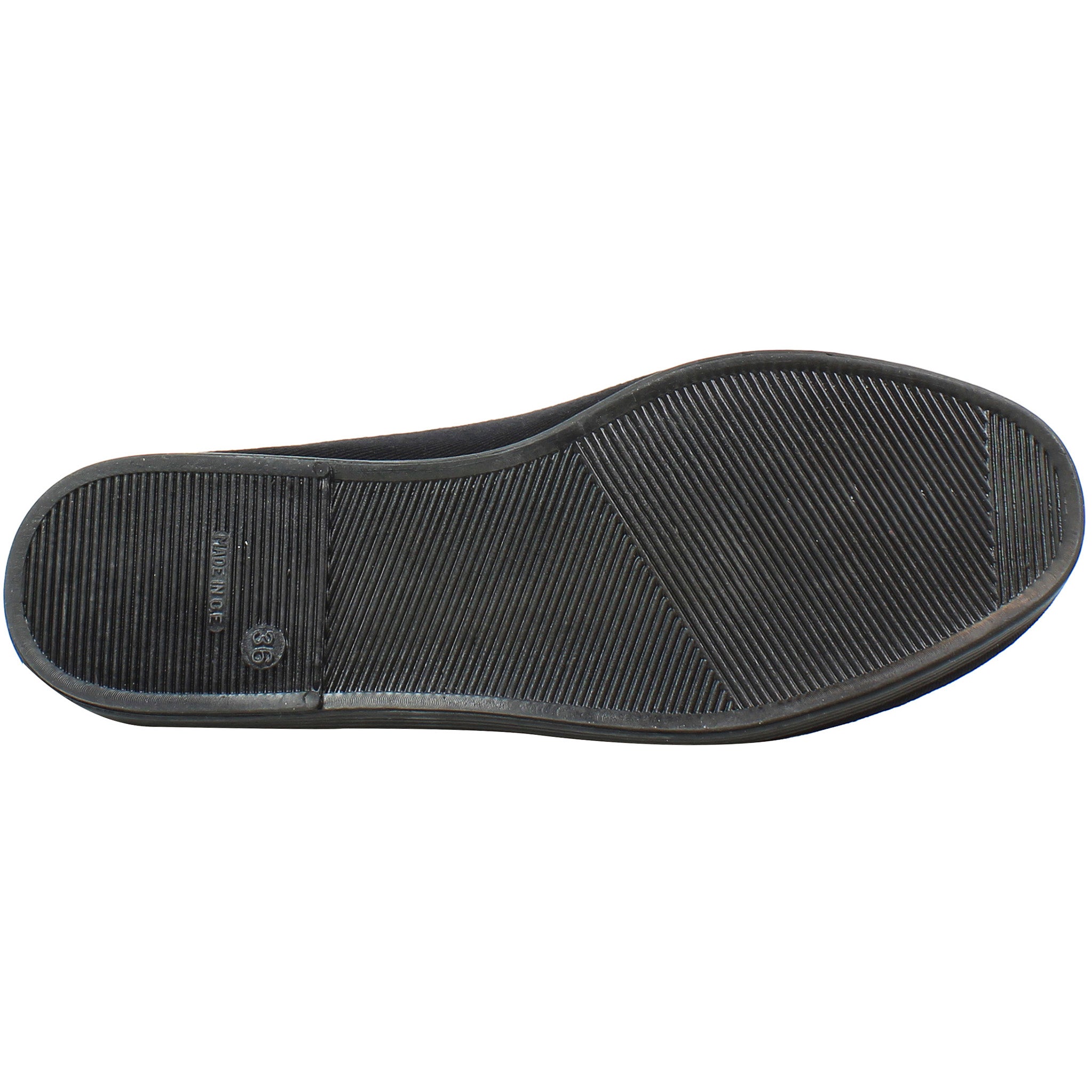 Flossy Menorca Kids Black Plimsolls