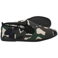 Flossy Style Bruno Mens Camo Plimsolls