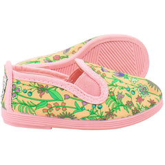 Flossy Style Denia Kids Pink/Green Plimsolls