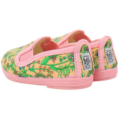 Flossy Style Denia Kids Pink/Green Plimsolls