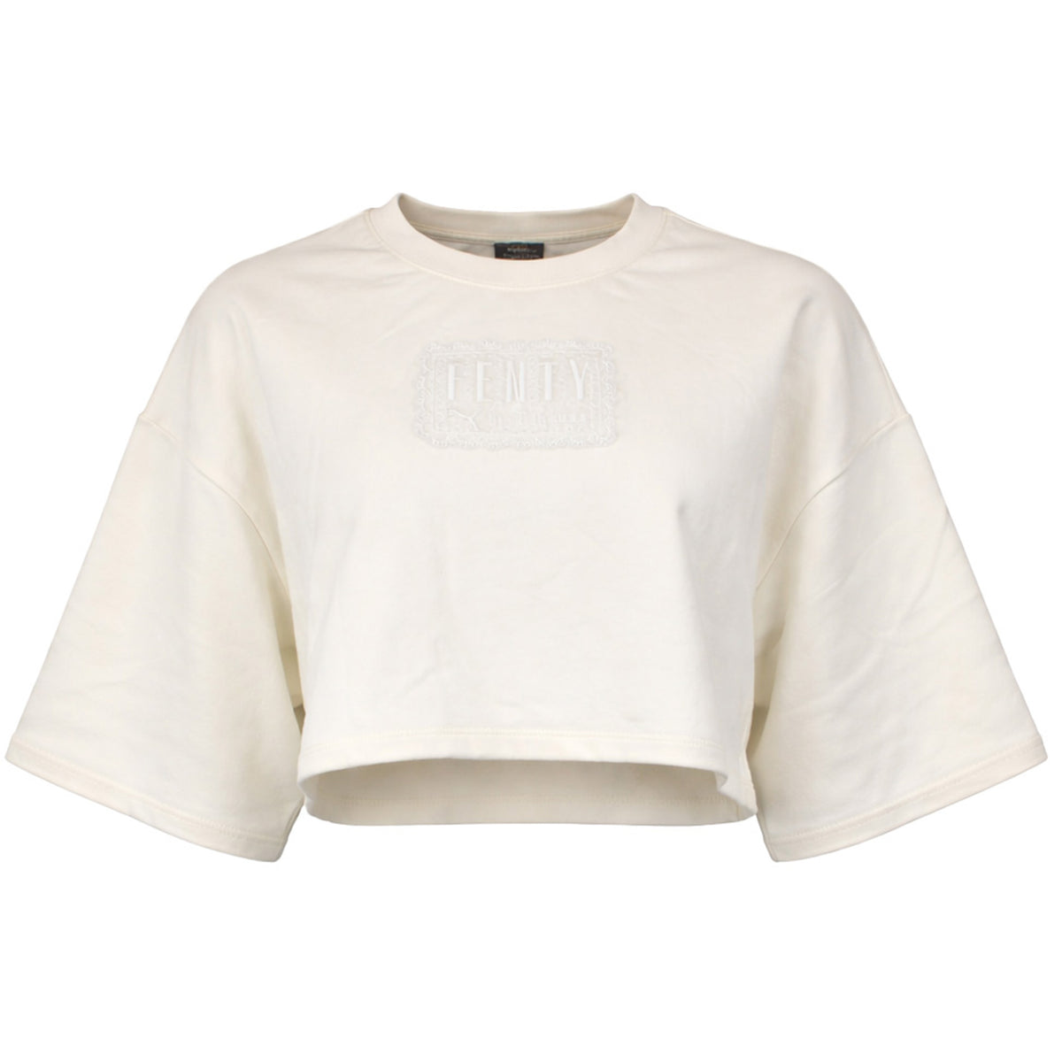 Puma x Rihanna Fenty Crew Neck Womens Beige Crop Top