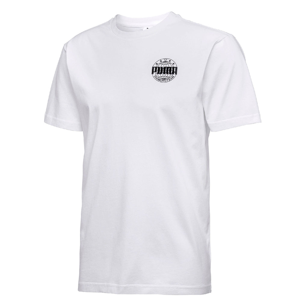 Puma x Diamond Supply Short Sleeve Crew Neck White Mens T-Shirt 575358 02