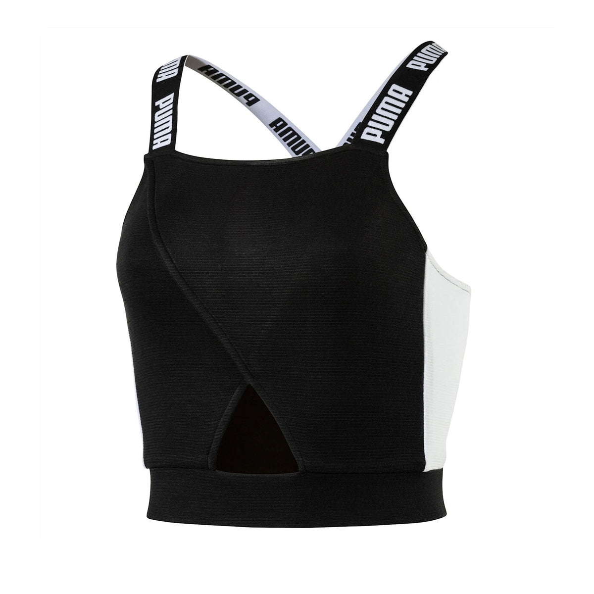 Puma Archive Sleeveless Square Neck Black Cut-Out Womens Sports Top 575392 01