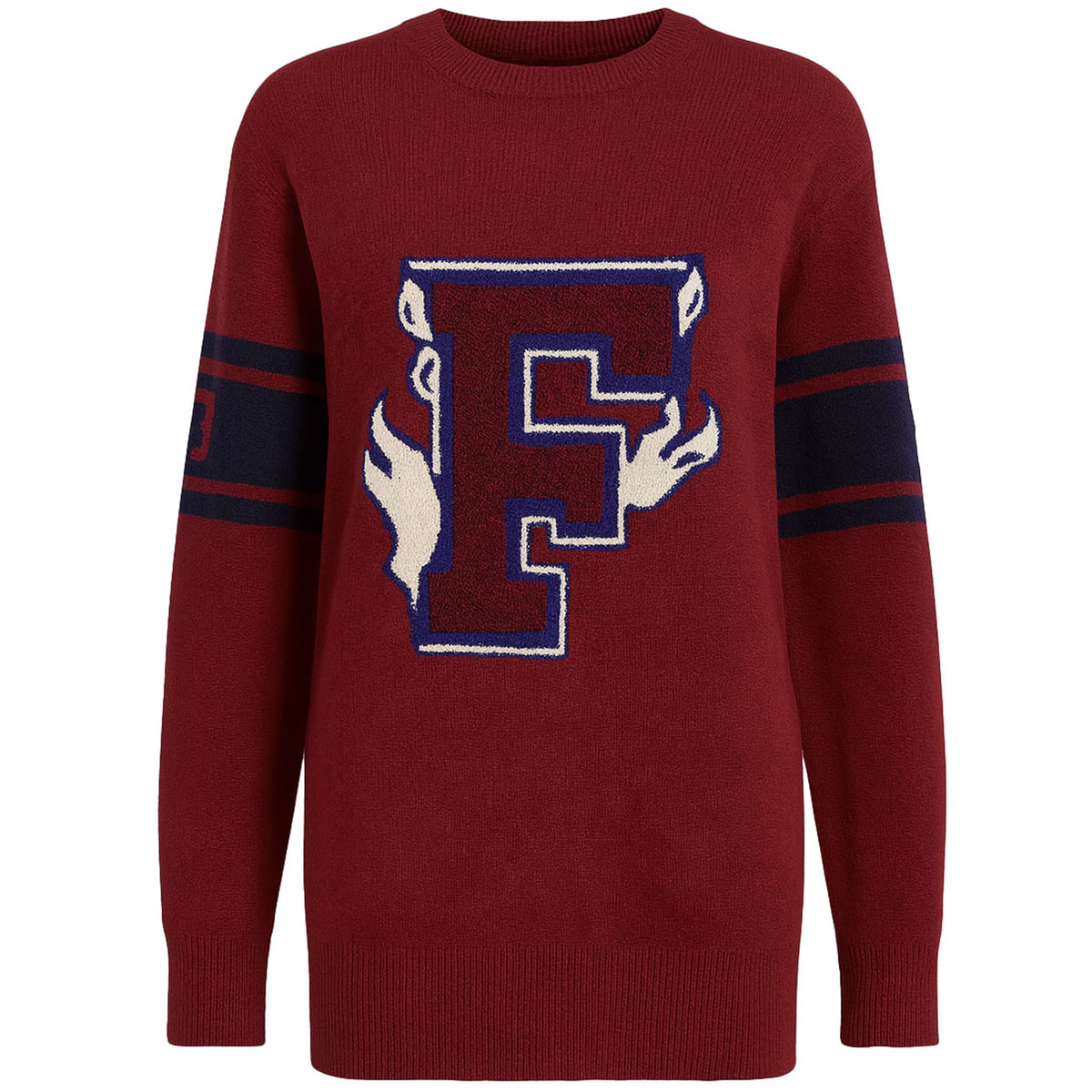 Puma x Rihanna Fenty Varsity Letter Womens Burgundy Sweater
