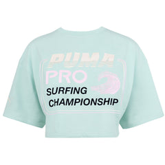 Puma x Rihanna Fenty Crew Womens Mint Cropped T-Shirt