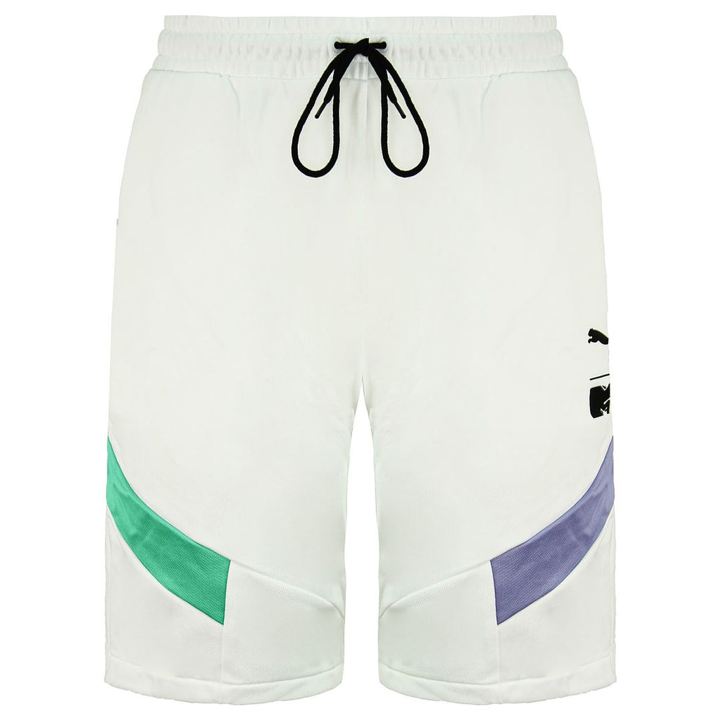 Puma x MTV Mens Shorts Colourblock Long Pants White 579815 02