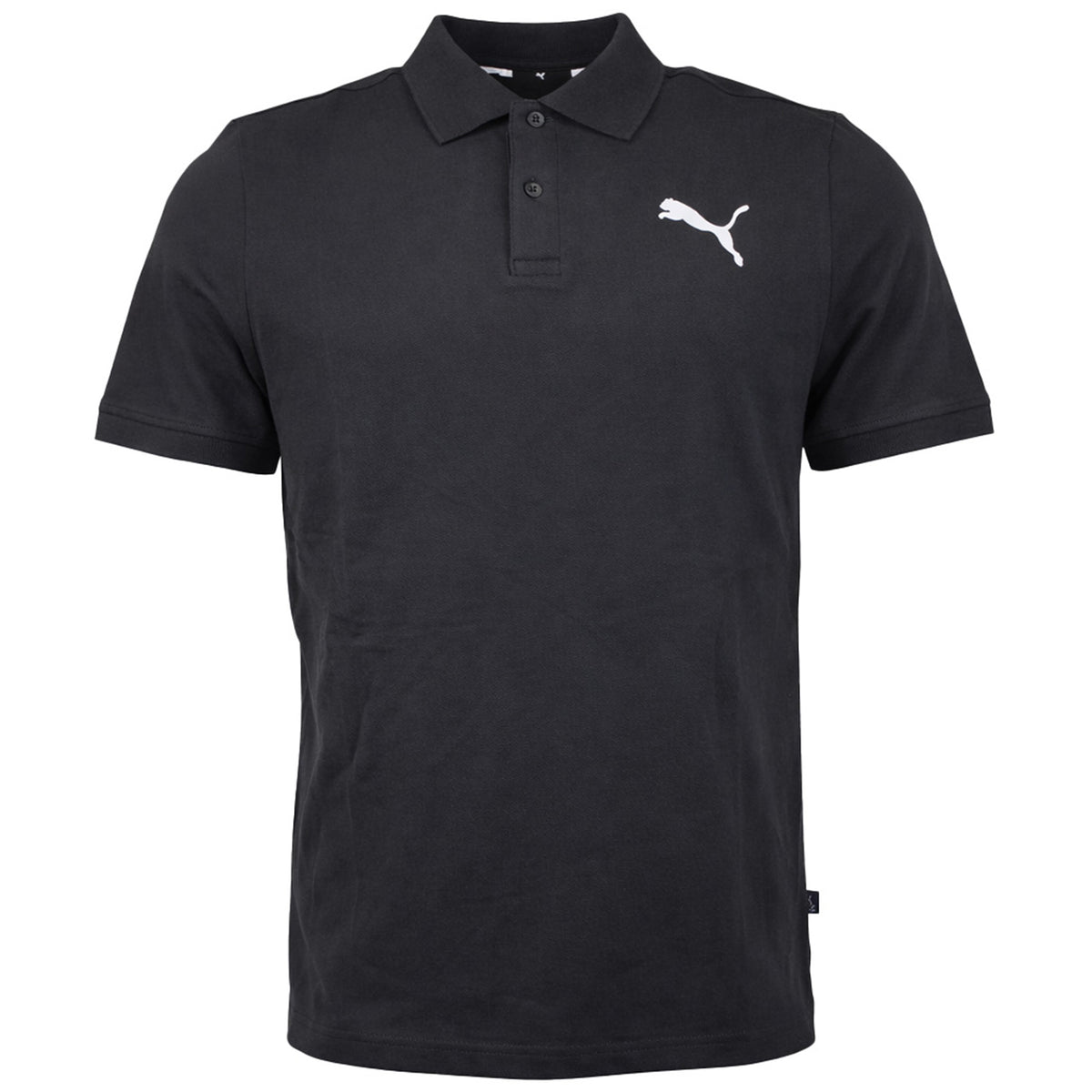 Puma Essential Pique Mens Black Polo Shirt