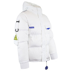 Puma x Ader Error Long Sleeve Zip Up White Mens Down Puffer Coat