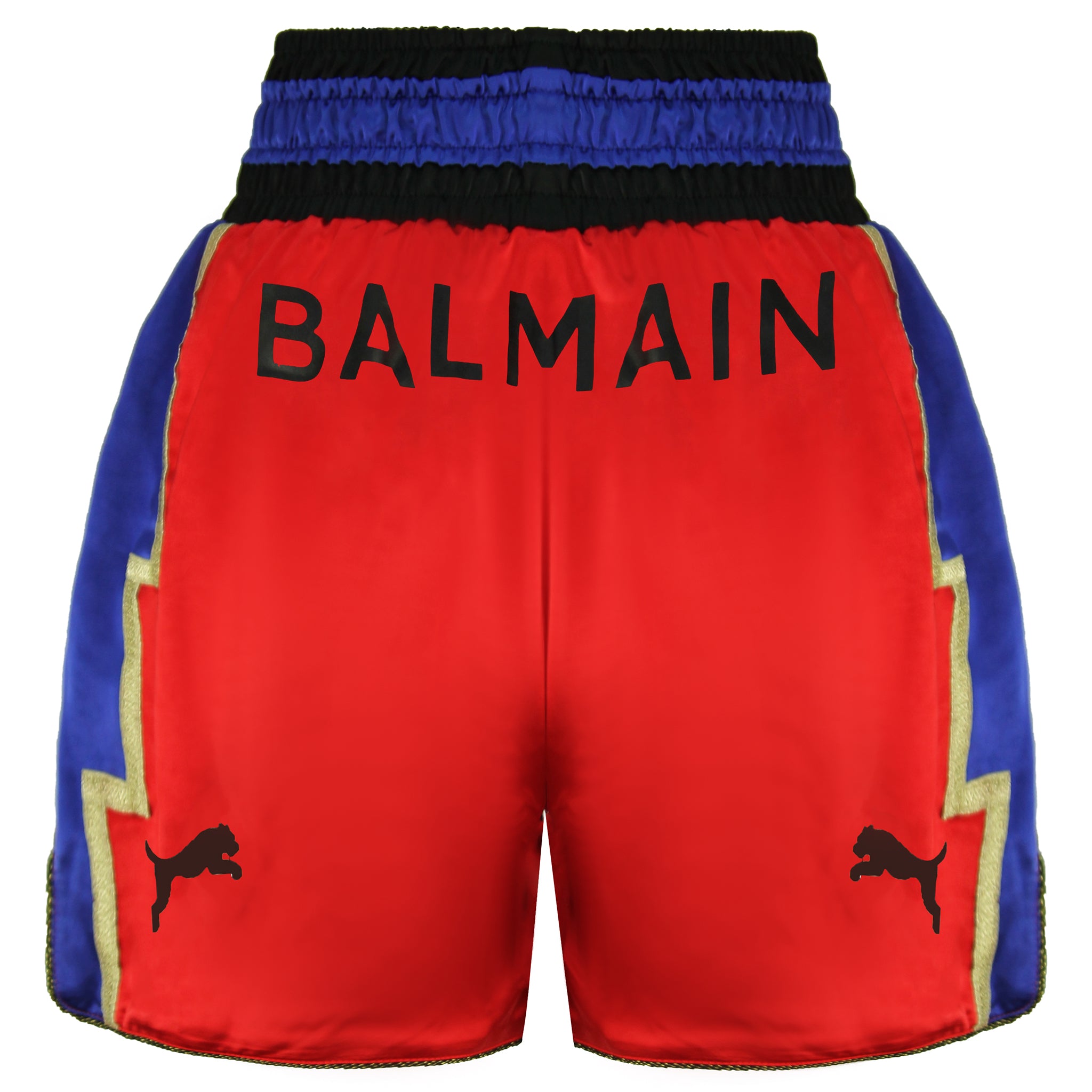 Puma x Balmain Stretch Waist Red Womens Boxing Shorts 596887 11