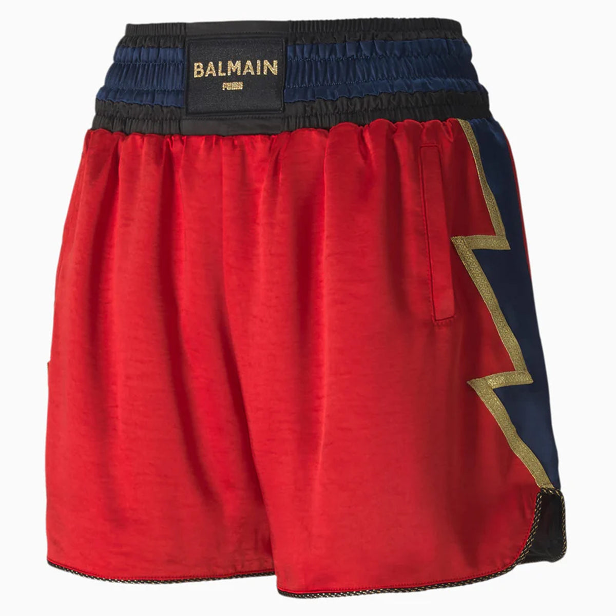 Puma x Balmain Stretch Waist Red Womens Boxing Shorts 596887 01