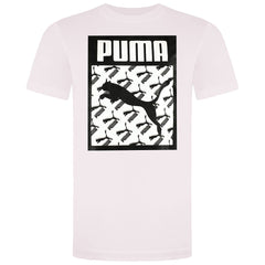 Puma Logo Fill Mens White T-Shirt