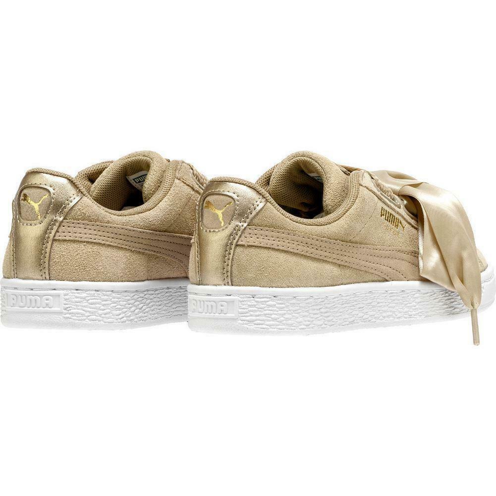 Puma Suede Heart Safari Womens Beige Trainers