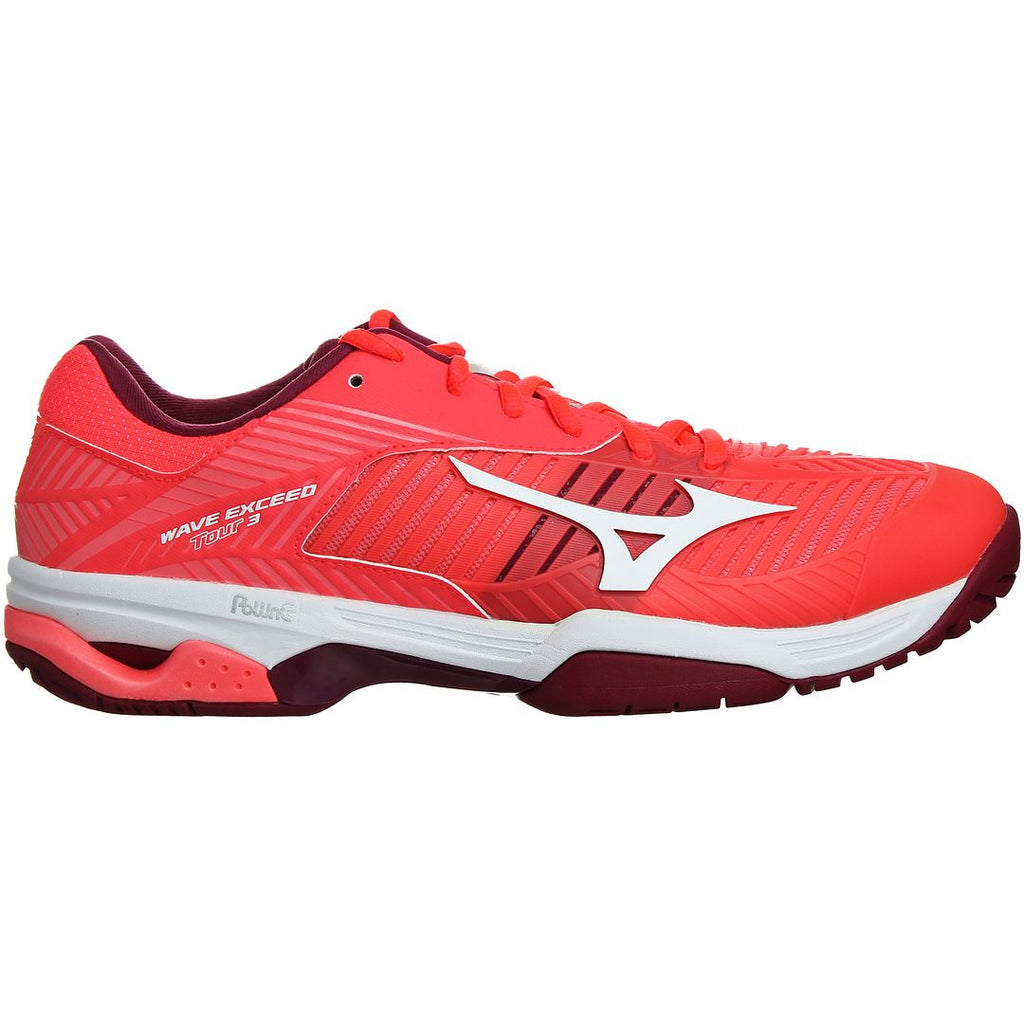 Mizuno Wave Exceed Tour 3 AC Womens Red Tennis Shoes