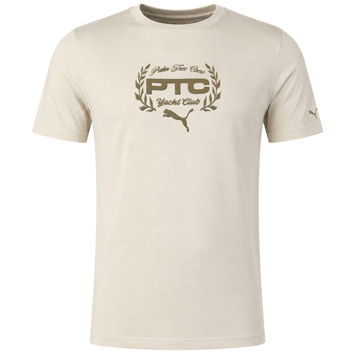 Puma x Palm Tree Crew Graphic Mens Beige T-Shirt