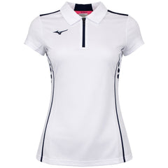 Mizuno Wom Hex Rect Womens White Polo Shirt