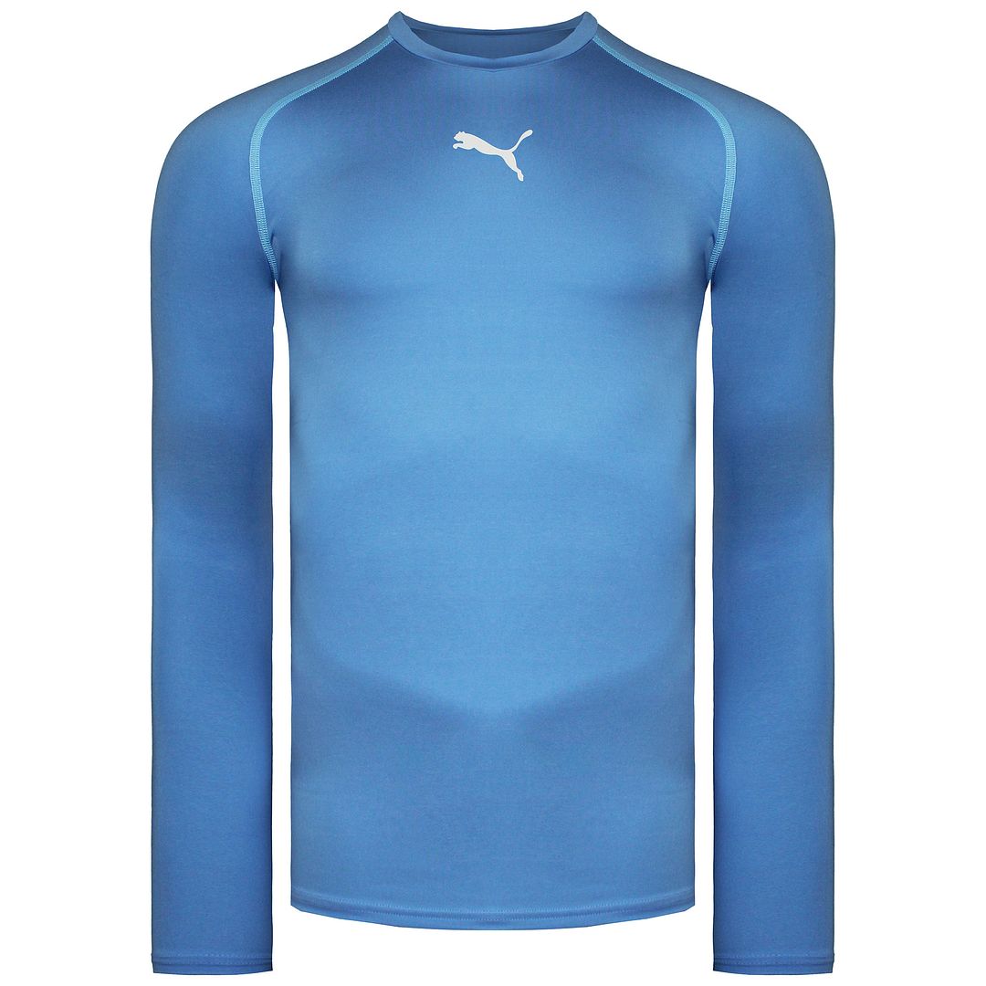 Puma Logo Mens Light Blue Top