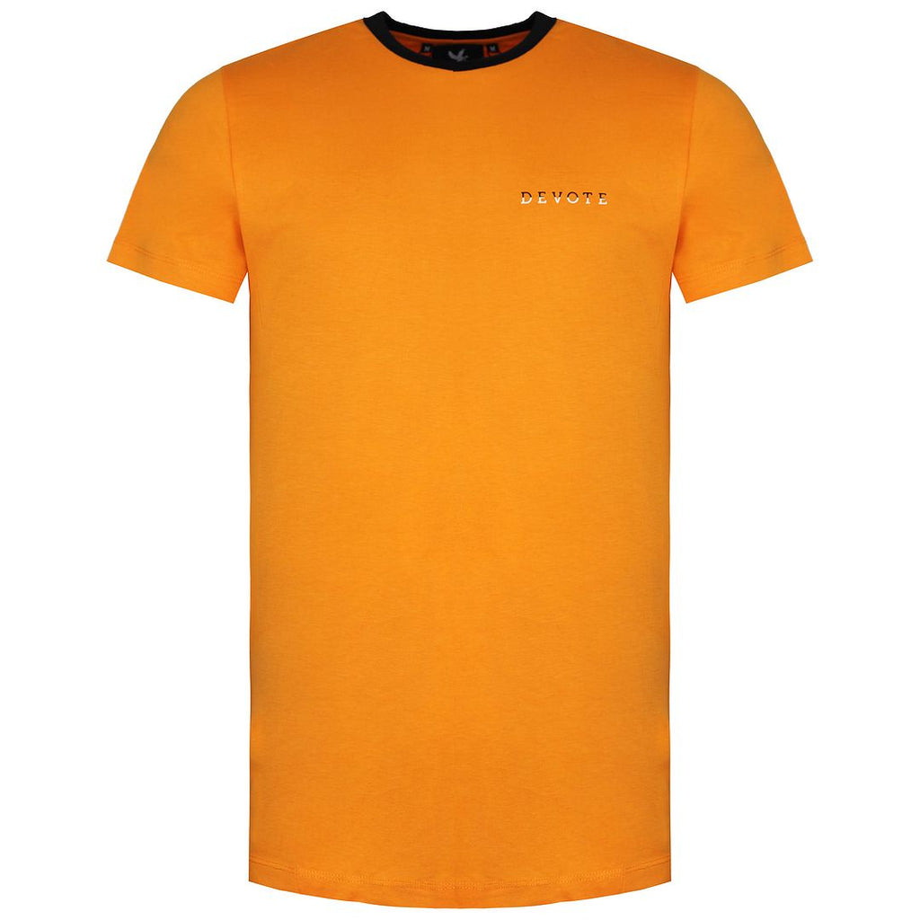 Devote London Austin Mens Orange/Black T-Shirt